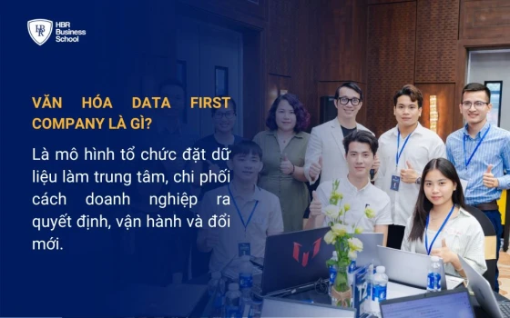 Trong văn hóa Data First Company lãnh đạo và nhân viên đều xem dữ liệu là công việc hàng ngày.